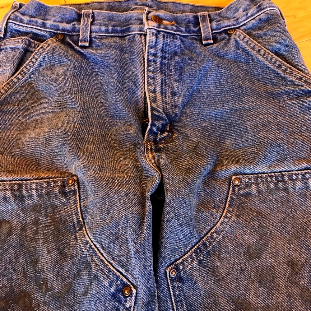 Distressed Denim Carhartt Dungarees